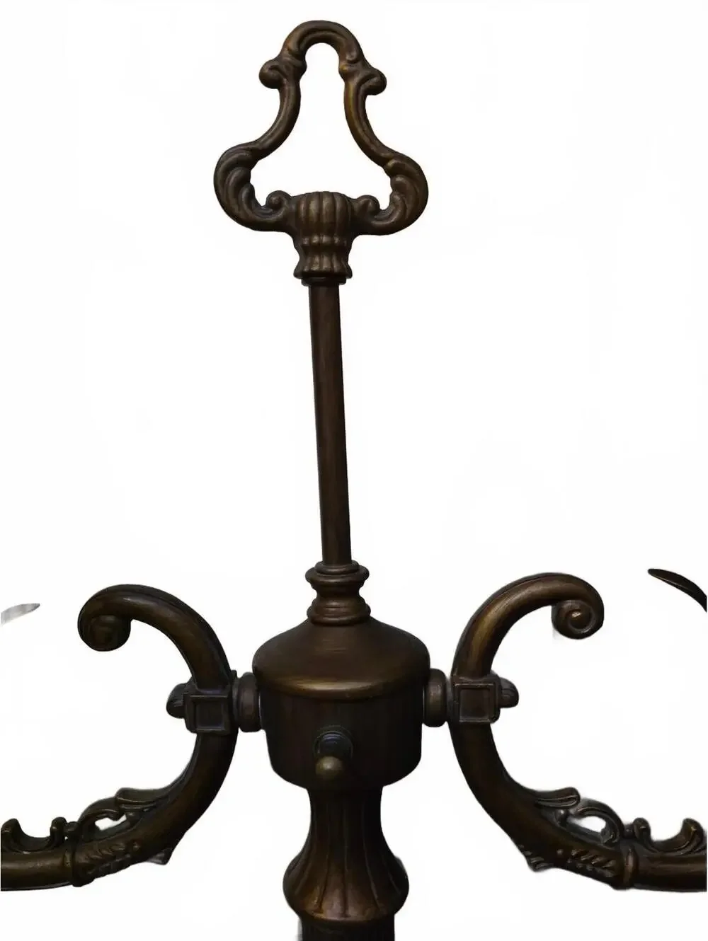 Vintage 90s Double-Arm Table Lamp with Beaded Fringe Shades 30